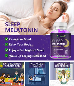 Suplemento para la hora de acostarse Winstown Sleep Melatonin Gummies Candy 100% Natural Clam Mind Healthy Sleep Cycle Herbal Plant Sleeping Pills - Product Image 6