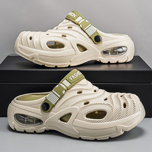 Sandalias para hombre, zuecos de verano con recortes huecos para hombre, zapatos de plataforma con cojín antideslizantes para caminar a diario, adecuados para salidas familiares - Product Image 2