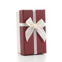 Boîte en papier rigide de luxe YZ avec nœud carré, impression évanescente, boîte cadeau recyclable pour rouge à lèvres et parfum