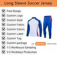 Kaos Sepak Bola Kustom Cepat Kering Kaos Sepak Bola Personal Bernapas Maillot De Foot yang Dapat Disesuaikan