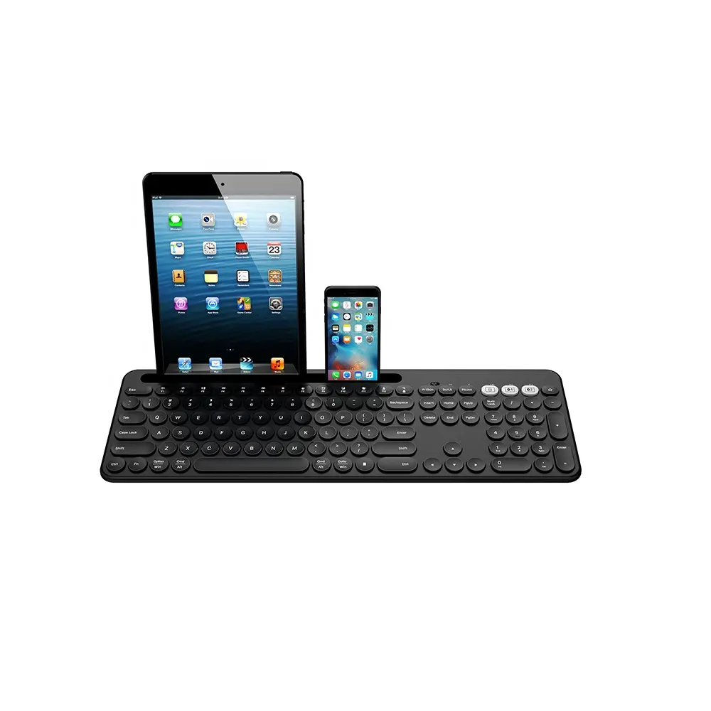 OEM produttore full size Wireless e BT Multi-dispositivo tastiera per PC Computer portatile Mac iPhone iPad tablet BT tastiera