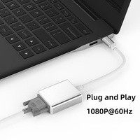 Cable DFX USB C a VGA Hembra 1080P TB 4 USB4 Tipo C a Adaptador D-Sub para Laptop MacBook Air, Pantalla de Escritorio, Proyector