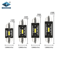 NICEBONJOUR LED T10 Éclairage de plaque d'immatriculation C5W Festoon 31 36 39 41mm 1860 01SMD Canbus Blanc 12V Certifié CE pour voiture