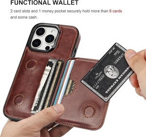 สำหรับ Laudtec เคสกระเป๋าสตางค์หนังพรีเมี่ยมสำหรับ iPhone 16ทนทานขาตั้งฝาพับแม่เหล็กเคสโทรศัพท์มือถือที่ใส่บัตรเครดิต - Product Image 3