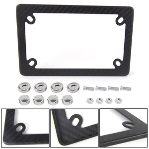 Carbon Fiber Motorcycle License Plate Frame 190x118mm Matte Finish Real Carbon Fiber Rear Mounting Bracket - Product Image 3
