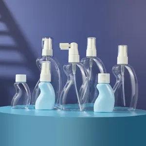 Botol semprot Toner hewan peliharaan plastik bening ramah lingkungan 50ml 90ml 125ml 150ml botol semprot kabut halus kemasan perawatan kulit 100ml
