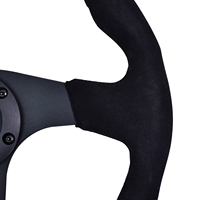 Volant de course OEM 325 mm en forme de D à fond plat, en suède premium, universel, modifié pour voiture, sport, drift