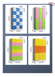Casiers de rangement en plastique à 18 compartiments, multicolores, empilables, pour supermarchés, gymnases et espaces publics - Product Image 6