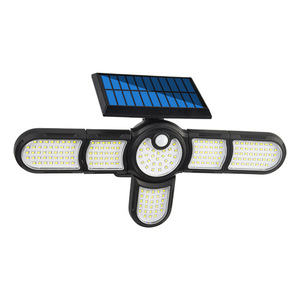 Lampe solaire LED à détecteur de mouvement pour rue, 4 têtes, applique murale étanche, lampe de sécurité extérieure pour jardin - Product Image 2
