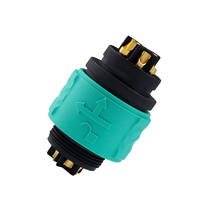 Connecteur Électrique M23 Autobloquant 10A DIN en Cuivre pour Véhicule Électrique, 2+1+5 Cœurs, pour Batterie Lithium de Stockage d'Énergie, Étanche, Type Aviation