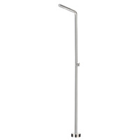 Colonne de douche moderne Weihao en nickel brossé, système de douche extérieur à eau froide, ensemble de douche en acier inoxydable à fixation au sol