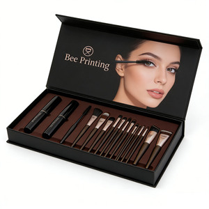 Coffret <span class=keywords><strong>Cadeau</strong></span> de Maquillage Professionnel : Trousse Complète de Pinceaux de Maquillage avec Emballage en Boîte en Carton Imprimée - Product Image 2
