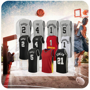 Camisetas de baloncesto personalizadas, camiseta deportiva sin mangas 100% poliéster, nombre del equipo bordado, número del jugador, talla grande - Product Image 3