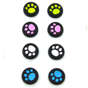 Capuchons de joystick en silicone en forme de patte de chat pour manettes <span class=keywords><strong>PS4</strong></span>, Xbox One, Switch Pro, accessoires de <span class=keywords><strong>manette</strong></span> de jeu anti-poussière - Product Image 1