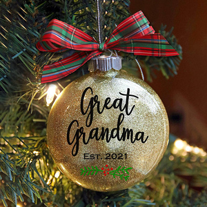 Hot bán handmade vàng long lanh món trang sức với sọc kẻ sọc Ribbon Bow đĩa thủy tinh trang trí Xmas đồ trang sức thân thiện với môi - Product Image 1