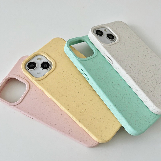 Eco-Friendly Wheat Straw Phone Case for iPhone Waterproof and Recyclable Natural Material Mobile Phone Case