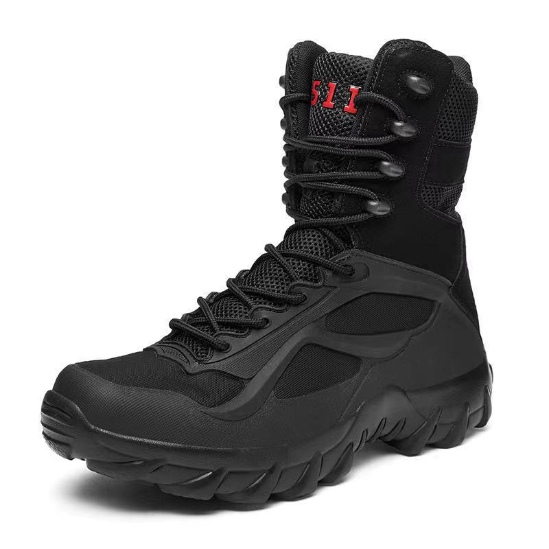 Outdoor High-Top Tactical Boots Herren Schwarz Erkek Bot Bergsteigen Wanderschuhe Training Tactical Boots