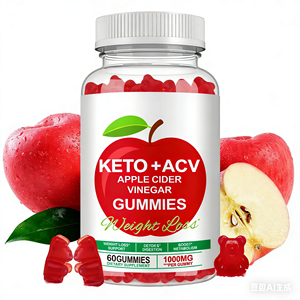 Fábrica OEM/ODM de Marca Privada Suministra Productos Naturales para la Salud: 60 Gomitas Keto de Vinagre de Manzana con Vitaminas para Adelgazar de Grado Alimenticio - Product Image 1