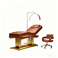 Lit de massage professionnel électrique à commande intégrale par bouton unique, réglable, chauffant, pour salon de beauté et spa, mobilier de soin du visage
