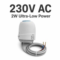 Sistema de Calefacción por Agua, Cabezal Termostático Eléctrico NC/230V, Actuador Térmico Eléctrico Normalmente Cerrado