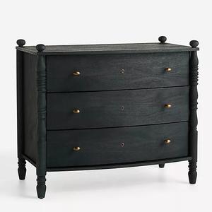 <span class=keywords><strong>Commode</strong></span> <span class=keywords><strong>noire</strong></span> en bois de placage d'acacia vintage personnalisée en usine avec <span class=keywords><strong>3</strong></span> <span class=keywords><strong>tiroirs</strong></span> - Product Image 3