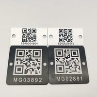 Plaque métallique de fabrication en aluminium anodisé, étiquettes de suivi des actifs de sécurité avec code-barres et code QR, autocollant
