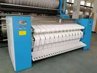 Machine à repasser les draps commerciale LAIJIE électrique triphasée 2000 mm avec correction automatique par courroie, rouleau de 800 mm de diamètre, autoportante