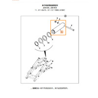 811/10111 811/90473 pour JCB 3CX 4CX, Pièces de rechange pour engins de construction lourds, PIVOT À GROINDES (PIN PIVOT) standard OEM
