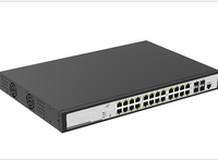 Switch PoE L3 empilable géré par le cloud à 24 ports, réseau Ethernet Gigabit haute vitesse, cœur SFP+ 10G pour caméra IP, VoIP et point d'accès