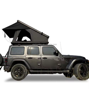 Tente de toit triangulaire australienne EM Internal X Hinge pour 2-3 personnes, coque rigide en aluminium, équipée d'un panneau solaire, porte-bagages, quatre saisons - Product Image 2
