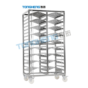 Étagères de chariot <span class=keywords><strong>à</strong></span> 18 niveaux d'acier inoxydable de chariot <span class=keywords><strong>à</strong></span> support de refroidissement de <span class=keywords><strong>boulangerie</strong></span> pour le vapeur de chignon - Product Image 4