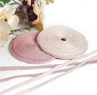 Cordon tressé en polyester/nylon ciré, plat et souple, avec spécifications personnalisées, en coton