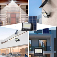 Lampu Sorot LED Tenaga Surya Luar Ruangan IP65 Tahan Air dengan Remote Control untuk Taman Halaman Dinding