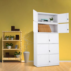 Almacenamiento para Oficina y Almacén, <span class=keywords><strong>Armario</strong></span> Modular de Acero con Cerradura, Almacenamiento Metálico de 2 Puertas para Empresas, Pedidos al por Mayor y Entrega Rápida - Product Image 4