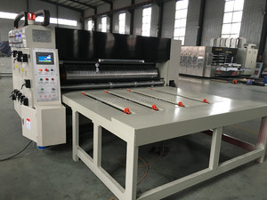 Chi phí thấp New tấm sóng máy in máy bán tự động <span class=keywords><strong>carton</strong></span> hộp bánh Pizza in khía die-máy cắt - Product Image 3