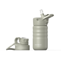 Thermos unique de 12 oz à isolation sous vide, anti-fuite, en acier inoxydable, bouteille d'eau pour enfants avec paille et couvercle pour l'école