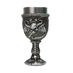 Cáliz Garra Dragón Cráneo Acero Inoxidable Copa Medieval Halloween Vino <span class=keywords><strong>Cerveza</strong></span> Gótica Jarra Fiesta Regalo 200ml - Product Image 1