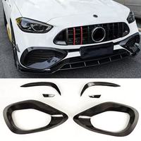 Pour Mercedes-Benz Classe C W206 : Garniture de phare antibrouillard avec 4 canards en fibre de carbone, garniture de ventilation de pare-chocs avant, canards, directement de l'usine