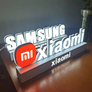 Factory made mi logo led lighting letters advertising light boxes 3D LED letter logo lighting sign words