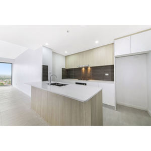 Vendre comme des gâteaux chauds finis préfabriqués directement à l'usine, couleur douce de guérison rose, armoire de cuisine brillante fabriquée en chine - Product Image 4