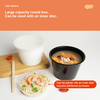 TeGuan TG463 Magnetronbestendige Wegwerp Plastic Voedselveilige PP Bakje met Deksel, 60oz Capaciteit, Meerkleurig, voor Fruit, Salade, Meal Prep
