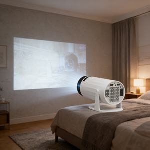 โปรเจคเตอร์ภาพยนตร์ขนาดเล็ก ความสว่าง 160 ลูเมนส์ เสียงรบกวนต่ำ ฉายภาพไร้สาย รองรับการเชื่อมต่อสมาร์ทโฮม สำหรับโทรศัพท์/พีซี/ทีวี - Product Image 6