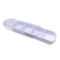 Pastillero de Plástico con Forma de Cajón, Organizador de Pastillas de Colores Arcoíris, Capacidad para 28 Pastillas, para una Semana