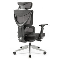 Fauteuil de bureau ergonomique moderne et confortable, pivotant, inclinable, avec appui-tête réglable, en maille, pour cadre dirigeant