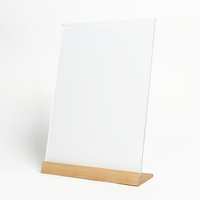 Porte-panneau en acrylique de haute qualité, personnalisé, type horizontal, en forme de L, pour table en acrylique