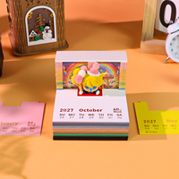 Prix de gros : Bloc-notes à feuilles mobiles en forme de couronne, modèle 3D sculpté, avec calendrier 3D en papier, décoration de bureau et cadeau de Noël, livré avec boîte cadeau