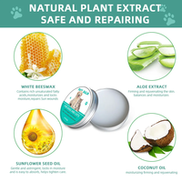 Baume pour pattes d'animaux de compagnie pour chiens et chats, cire naturelle biologique cicatrisante, hydratant pour pattes sèches et gercées, crème de protection et de réparation 60g