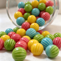 Bonbons à mâcher durs en forme de pastèque rayée EJOUA, saveur fruitée multicolore, vente en gros en vrac, boîte de bonbons