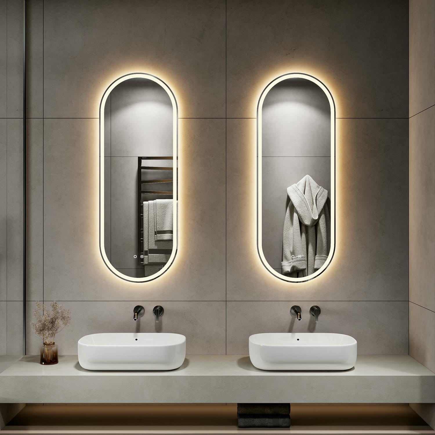 Miroir de salle de bain ovale DP518