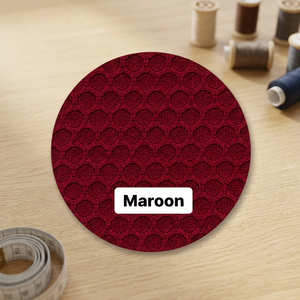Tissu en polyester côtelé texturé extensible couleur bordeaux pour la confection de vêtements et de mode - Product Image 3